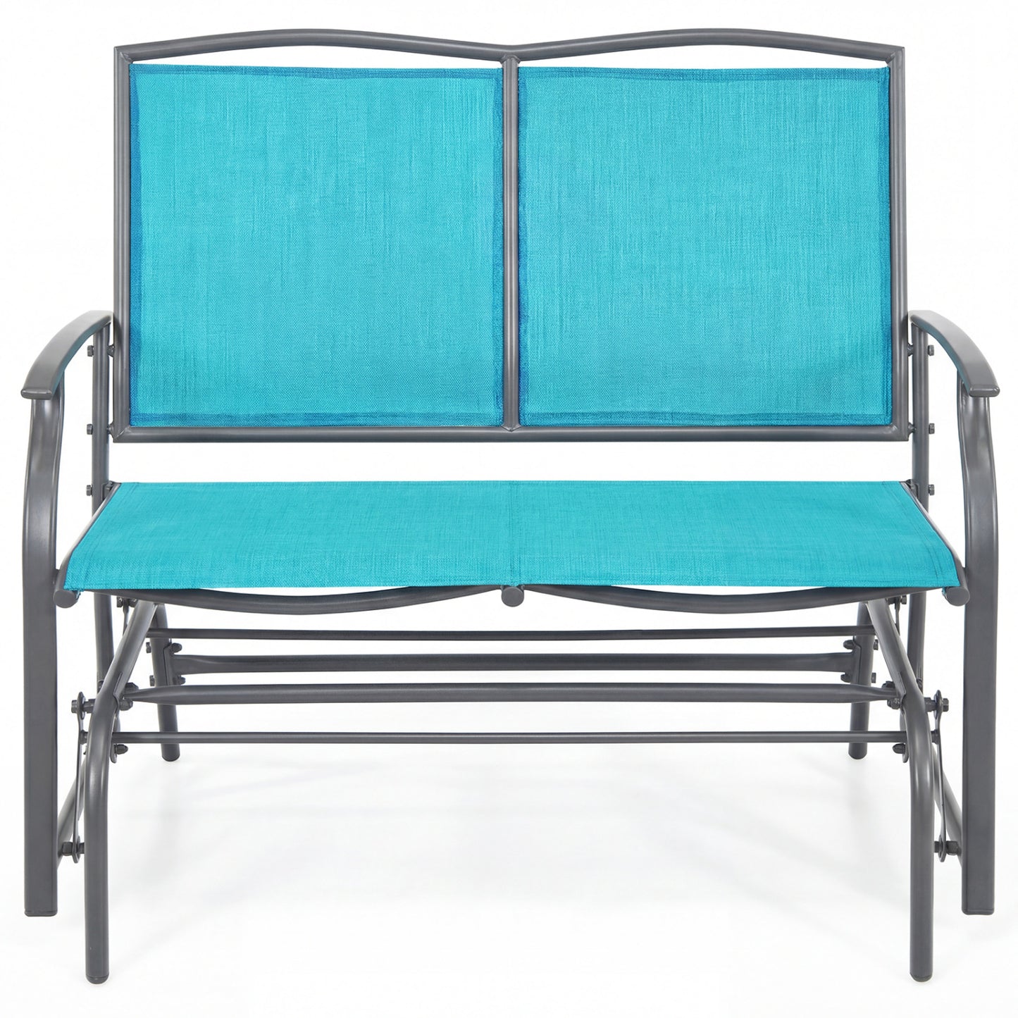 Outdoor Rocking Loveseat for Two - Steel Frame Patio Chair