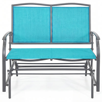 Outdoor Rocking Loveseat for Two - Steel Frame Patio Chair
