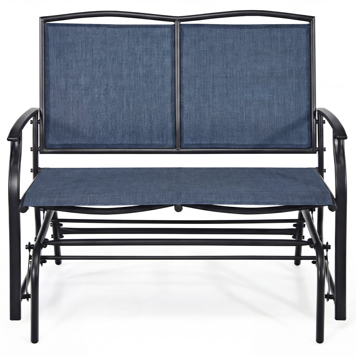 Outdoor Rocking Loveseat for Two - Steel Frame Patio Chair