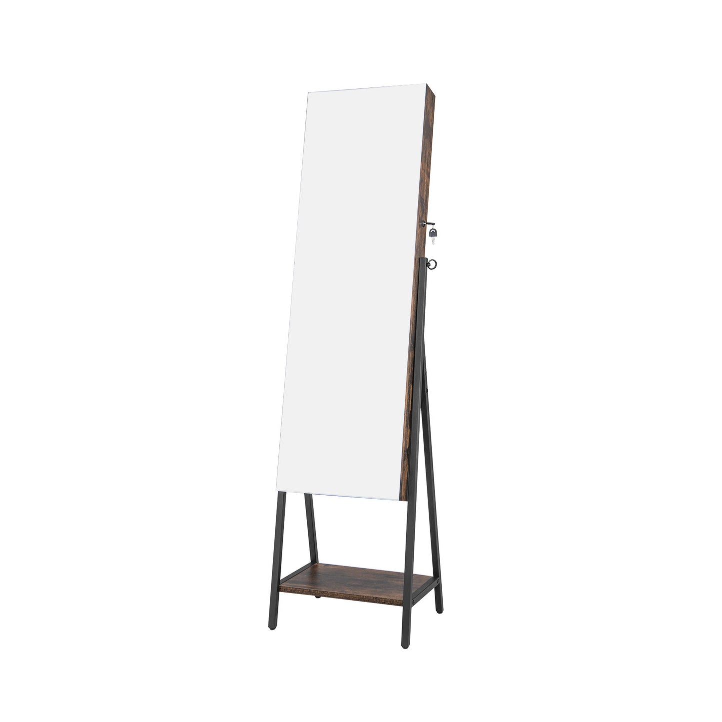 Jewelry Armoire with Full-Length Mirror and LED Lights