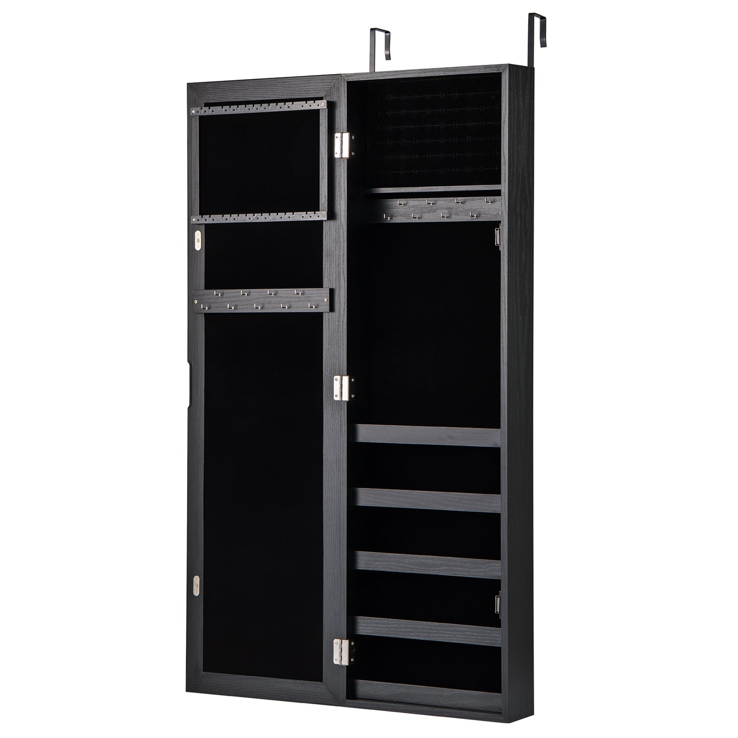 Wall Mounted Jewelry Armoire with Full-Length Mirror
