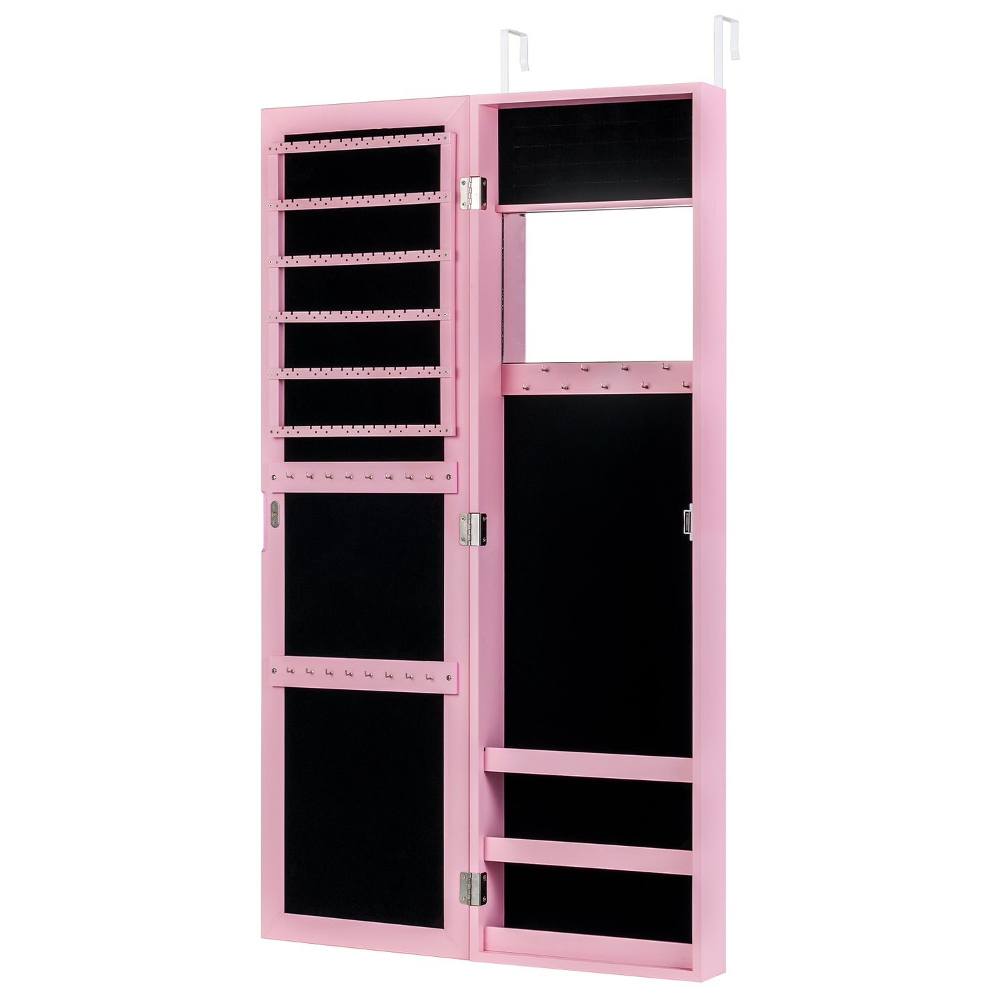 Full Length Mirror Jewelry Cabinet with Wall Mount