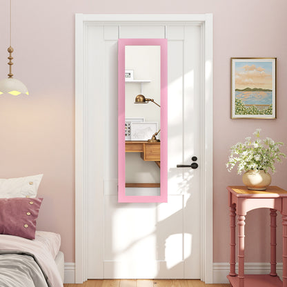 Full Length Mirror Jewelry Cabinet with Wall Mount