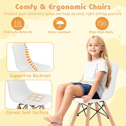 Kids Table and Chair Set with 2 Armless Chairs