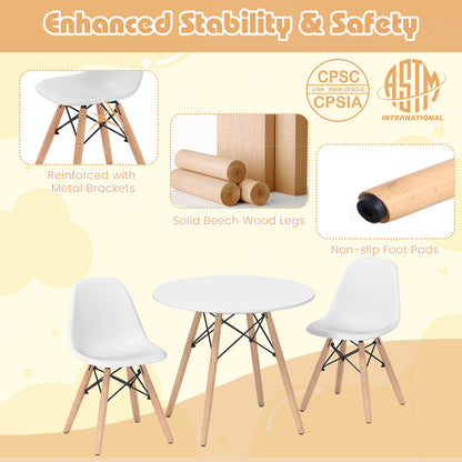 Kids Table and Chair Set with 2 Armless Chairs