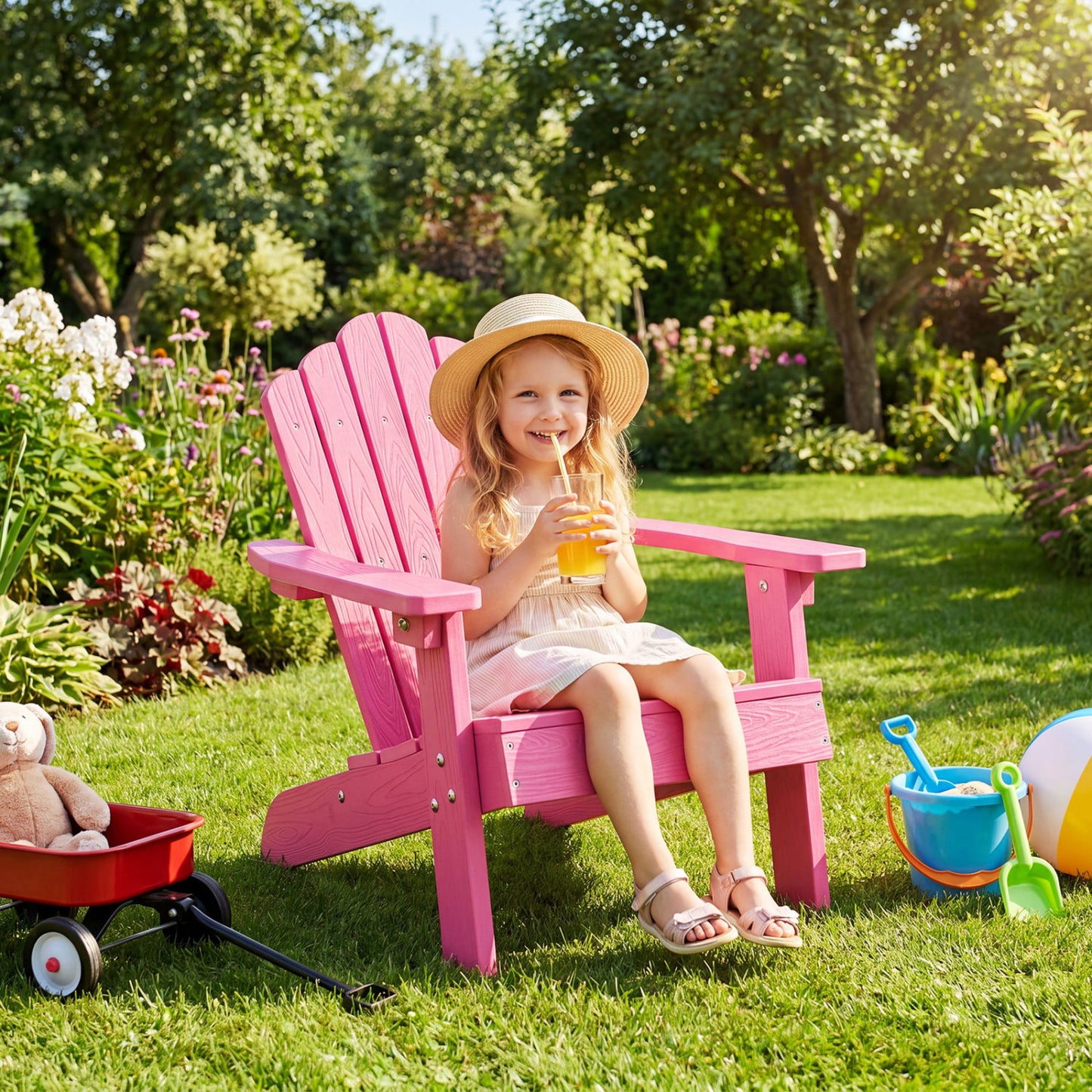 Kids Adirondack Chair All-Weather Outdoor Seating