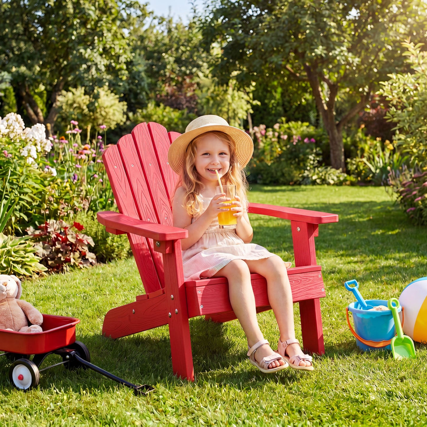 Kids Adirondack Chair All-Weather Outdoor Seating