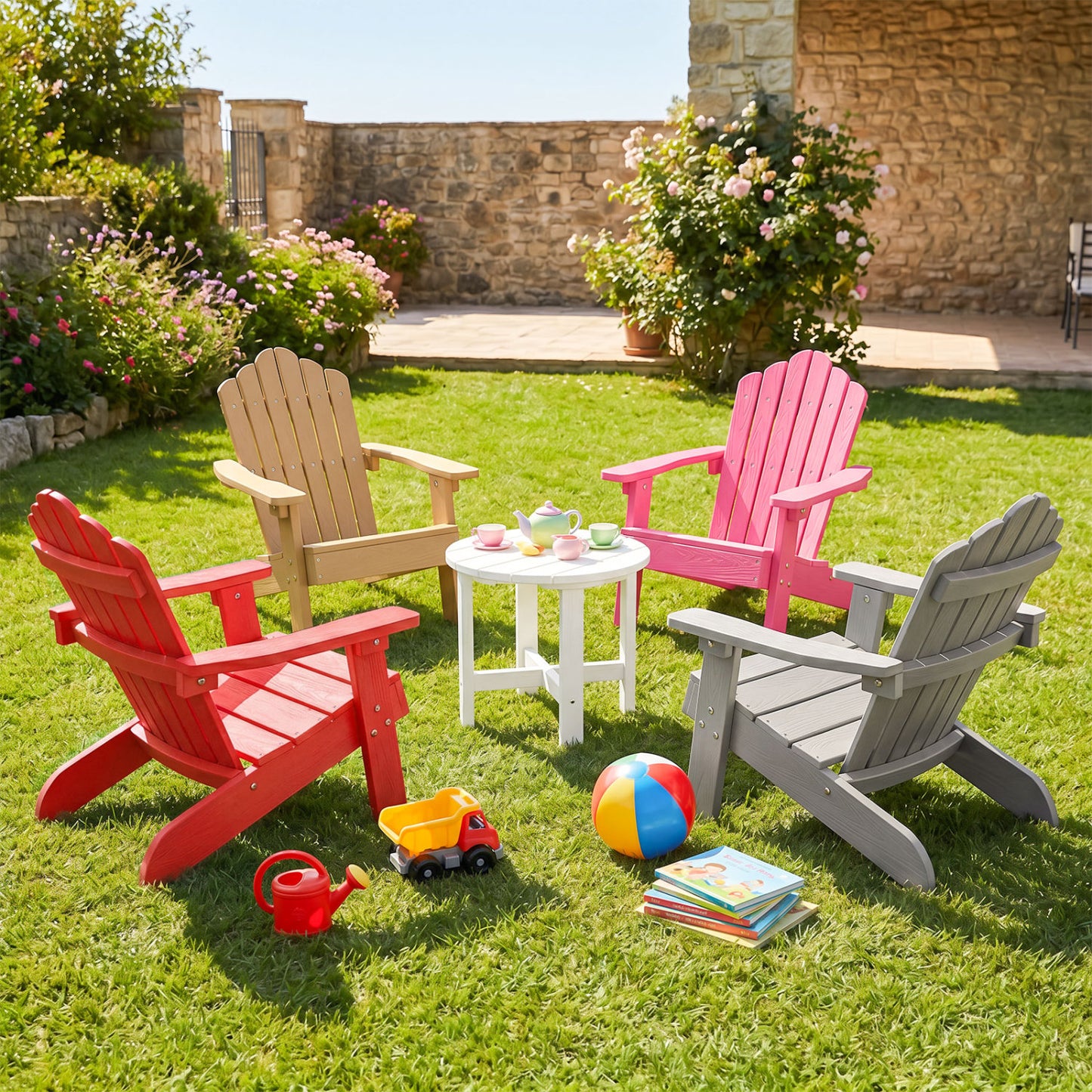Kids Adirondack Chair All-Weather Outdoor Seating