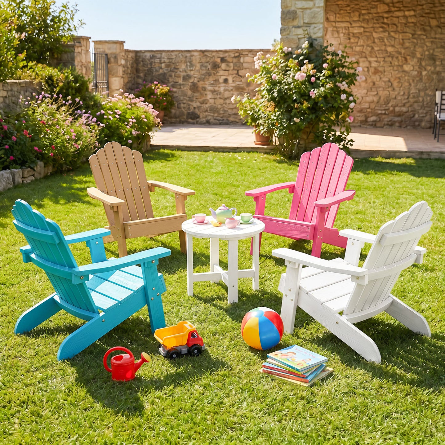 Kids Adirondack Chair All-Weather Outdoor Seating