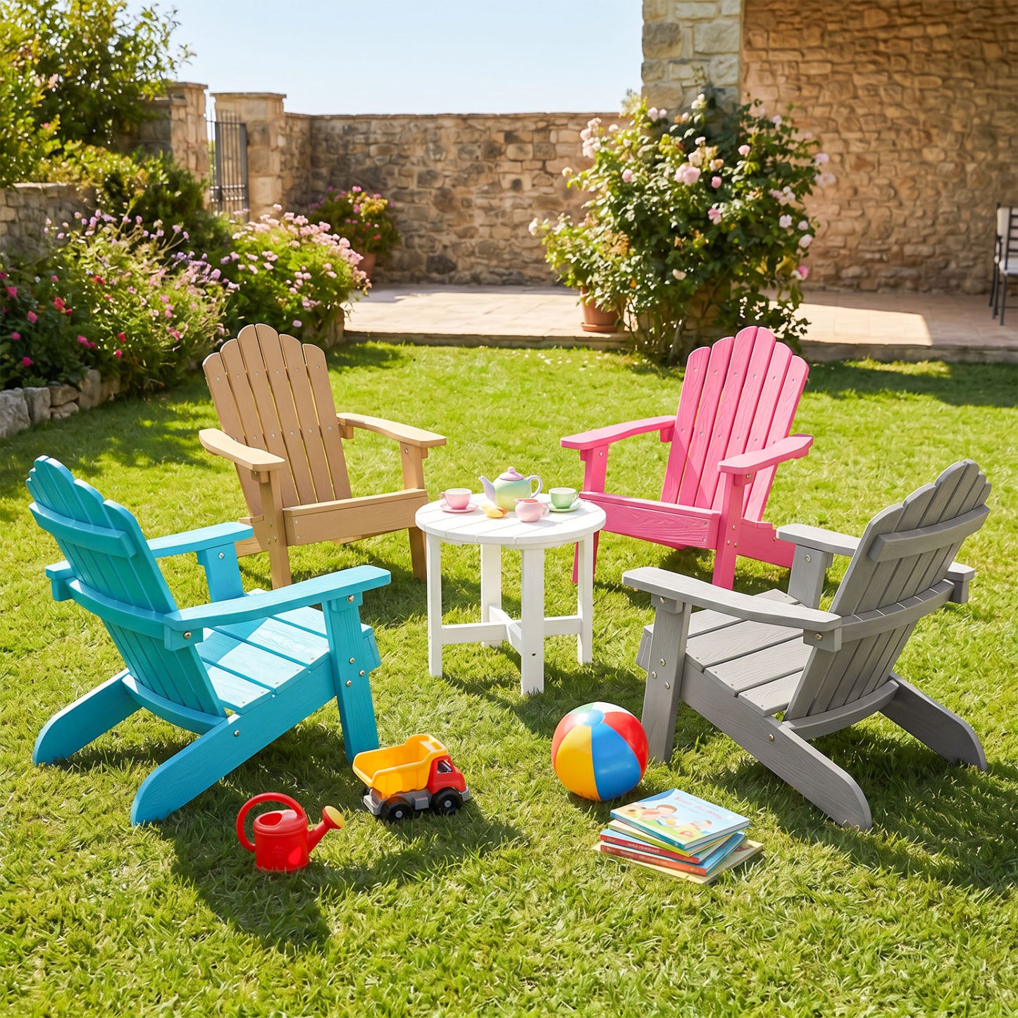 Kids Adirondack Chair All-Weather Outdoor Seating