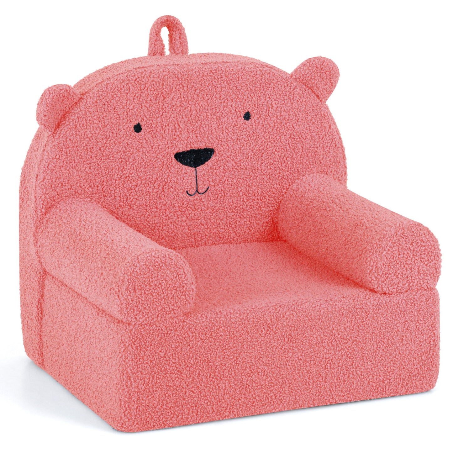 Kids Bear Sofa with Soft Fleece Fabric and Armrests