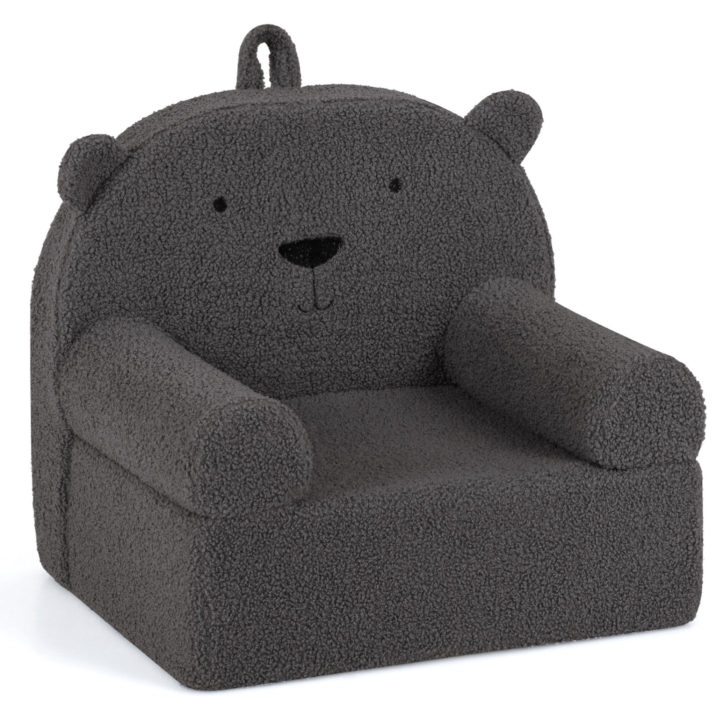 Kids Bear Sofa with Soft Fleece Fabric and Armrests