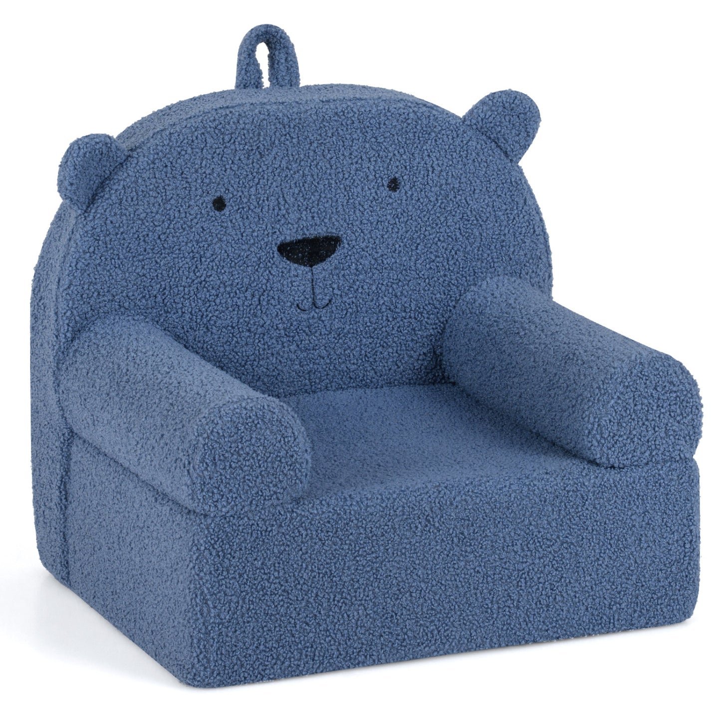 Kids Bear Sofa with Soft Fleece Fabric and Armrests