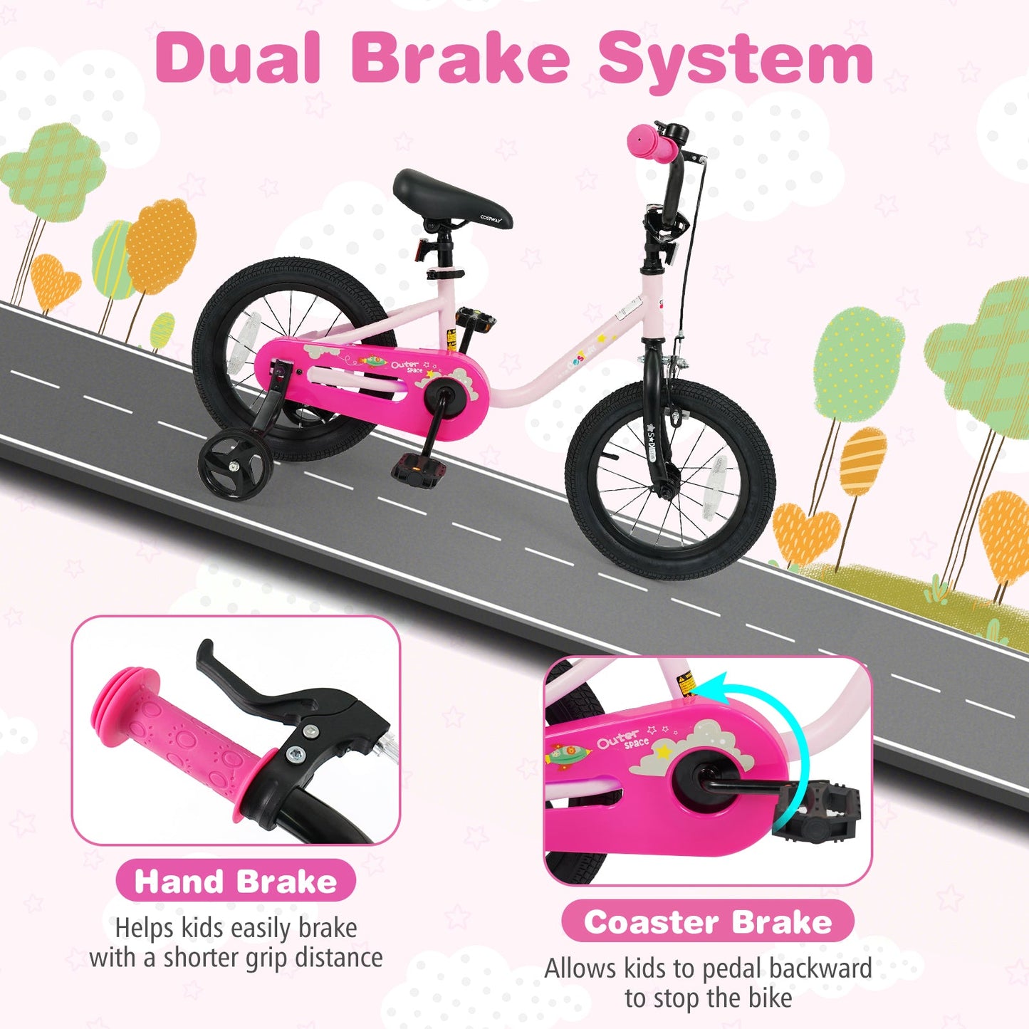 Kids Bike for 3-7 Years Old Boys and Girls 12/14/16-Inch Children Bicycle