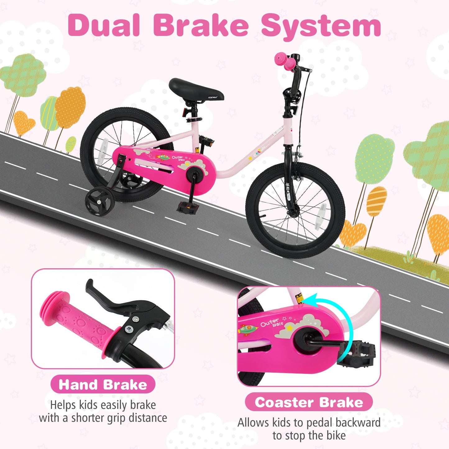 Kids Bike for 3-7 Years Old Boys and Girls 12/14/16-Inch Children Bicycle