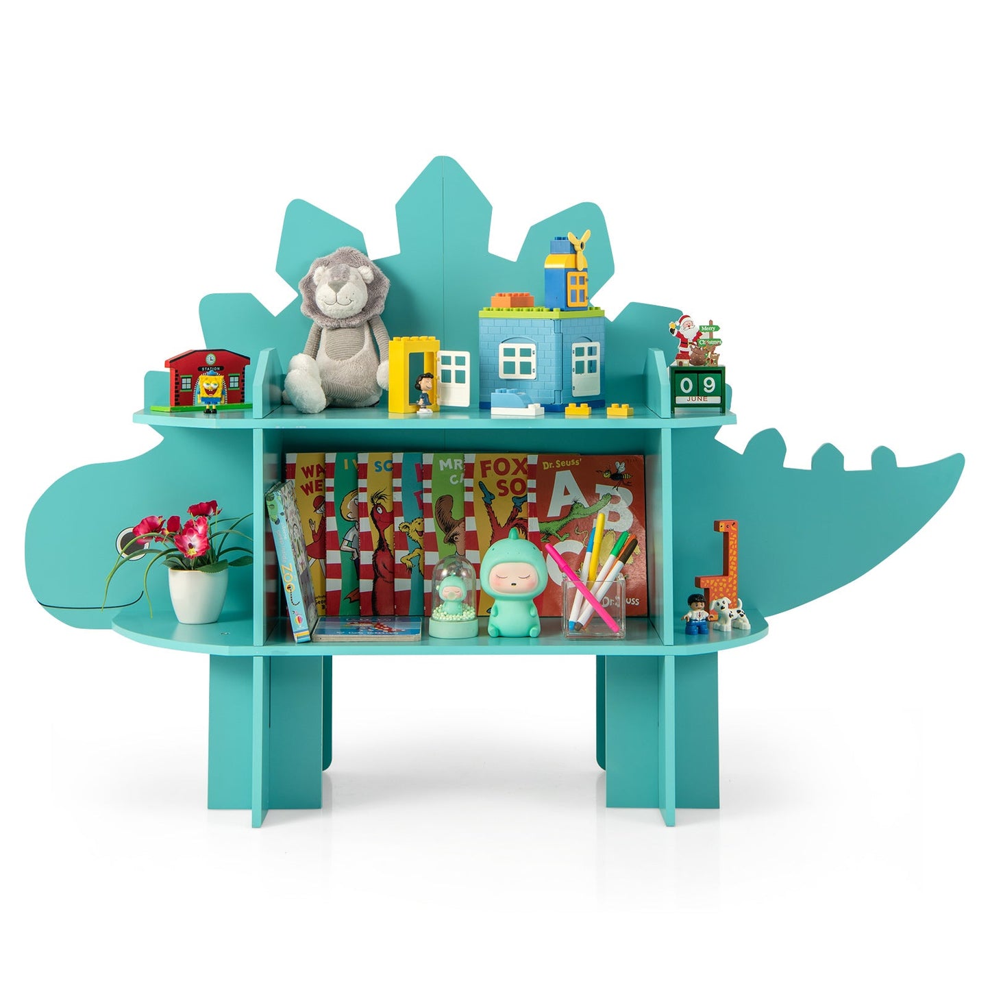 Kids Bookcase Toy Storage Organizer with Open Storage Shelves