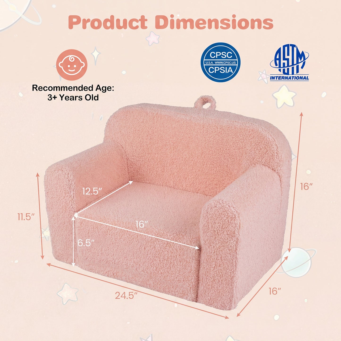 Toddler Sofa Chair with Removable Washable Cover