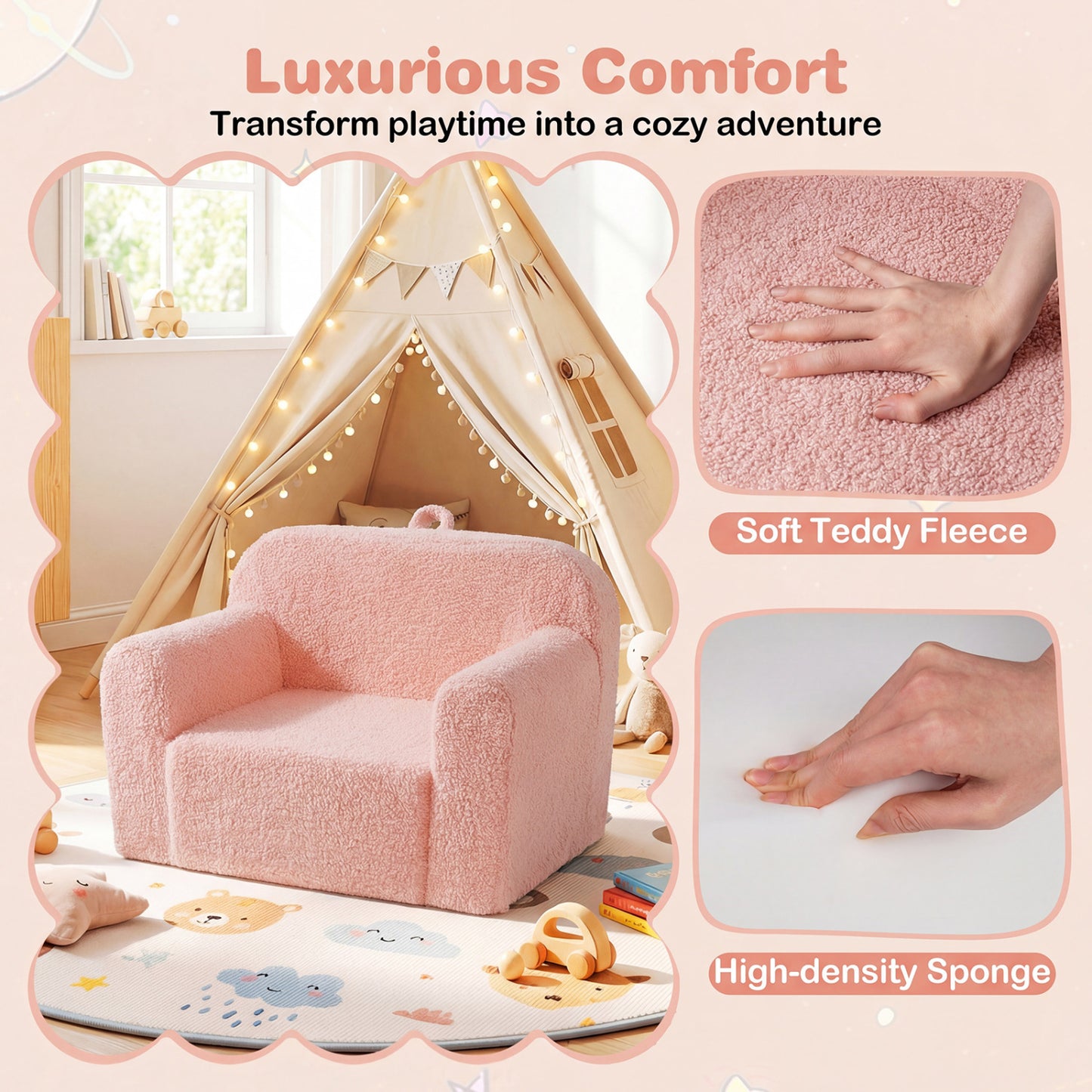 Toddler Sofa Chair with Removable Washable Cover