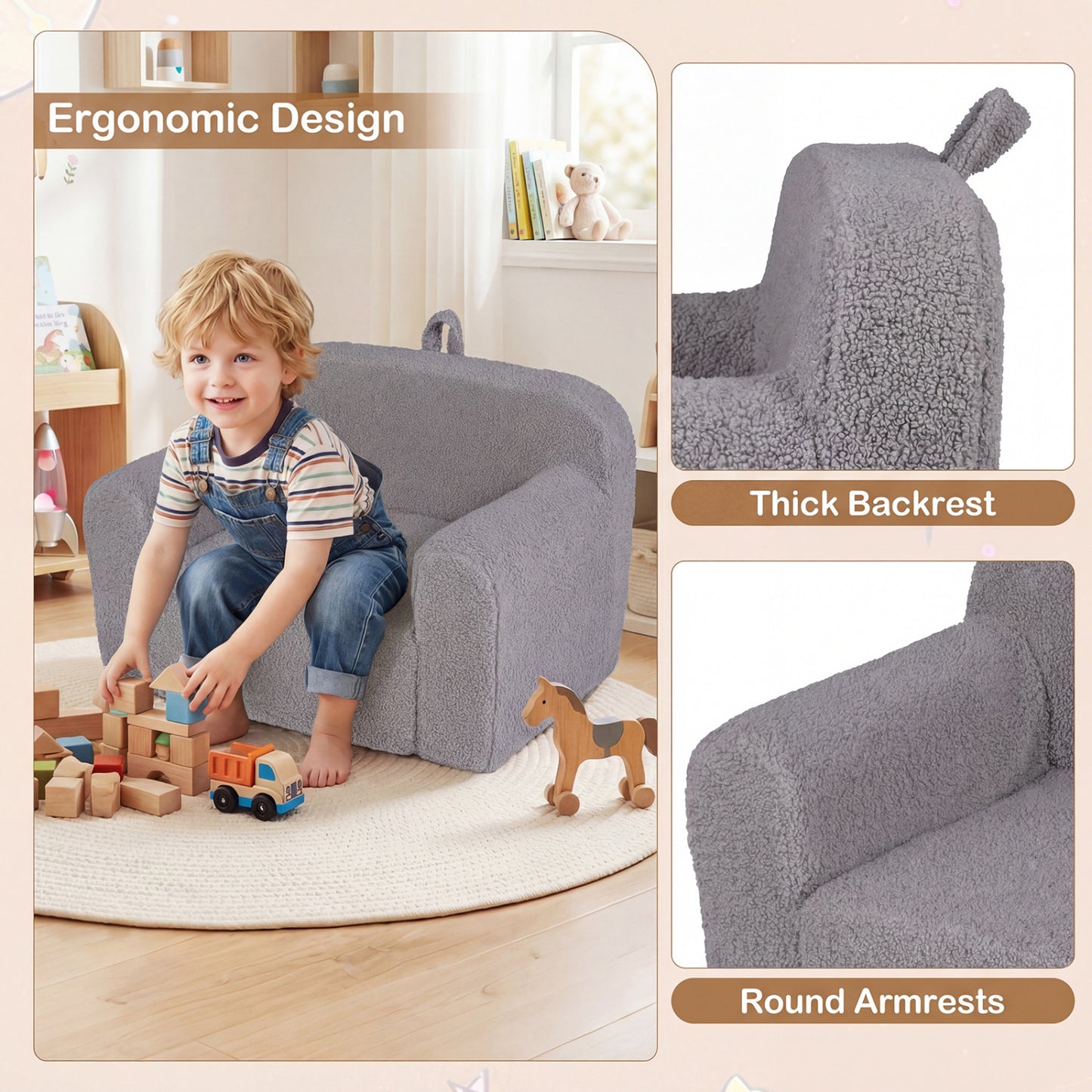 Toddler Sofa Chair with Removable Washable Cover