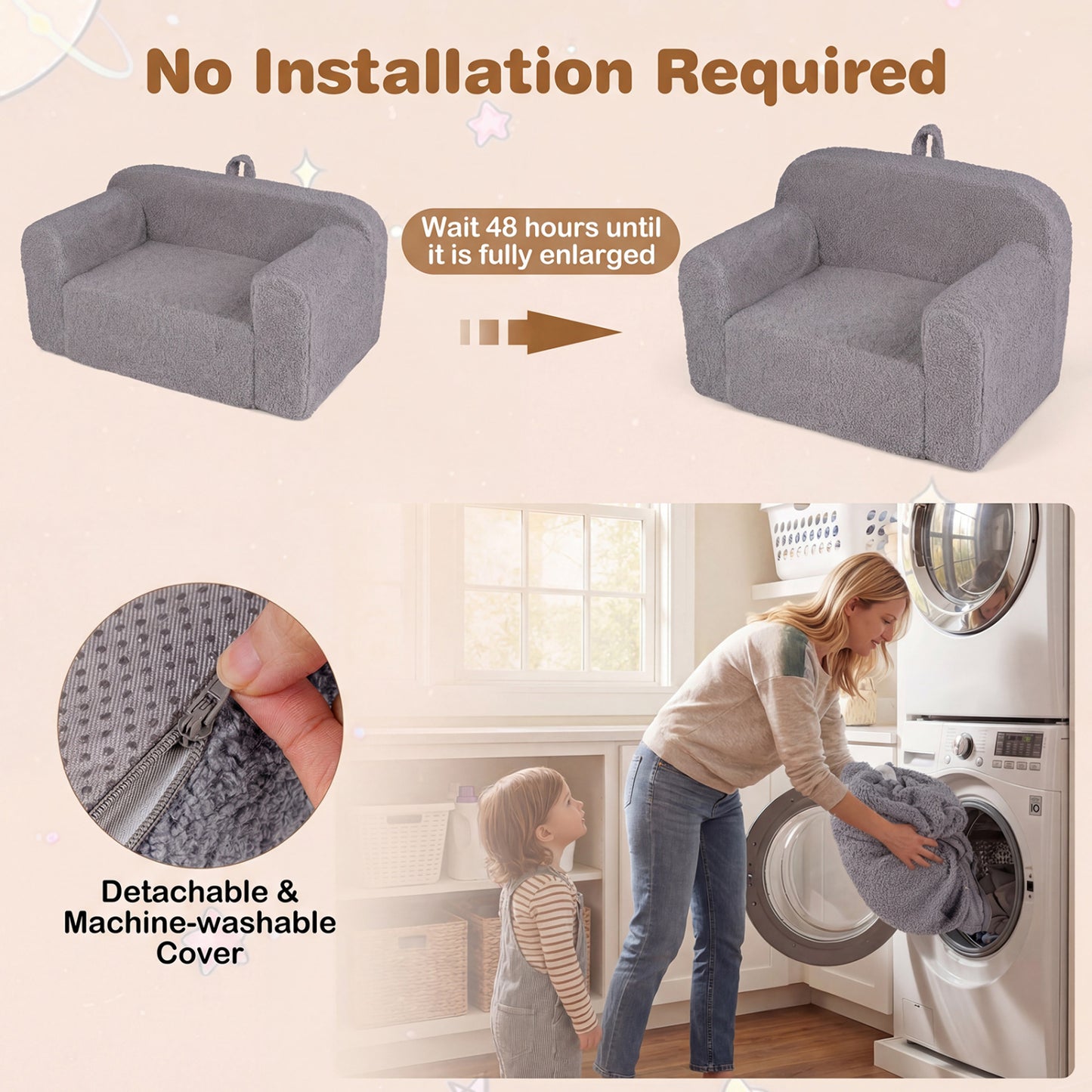 Toddler Sofa Chair with Removable Washable Cover
