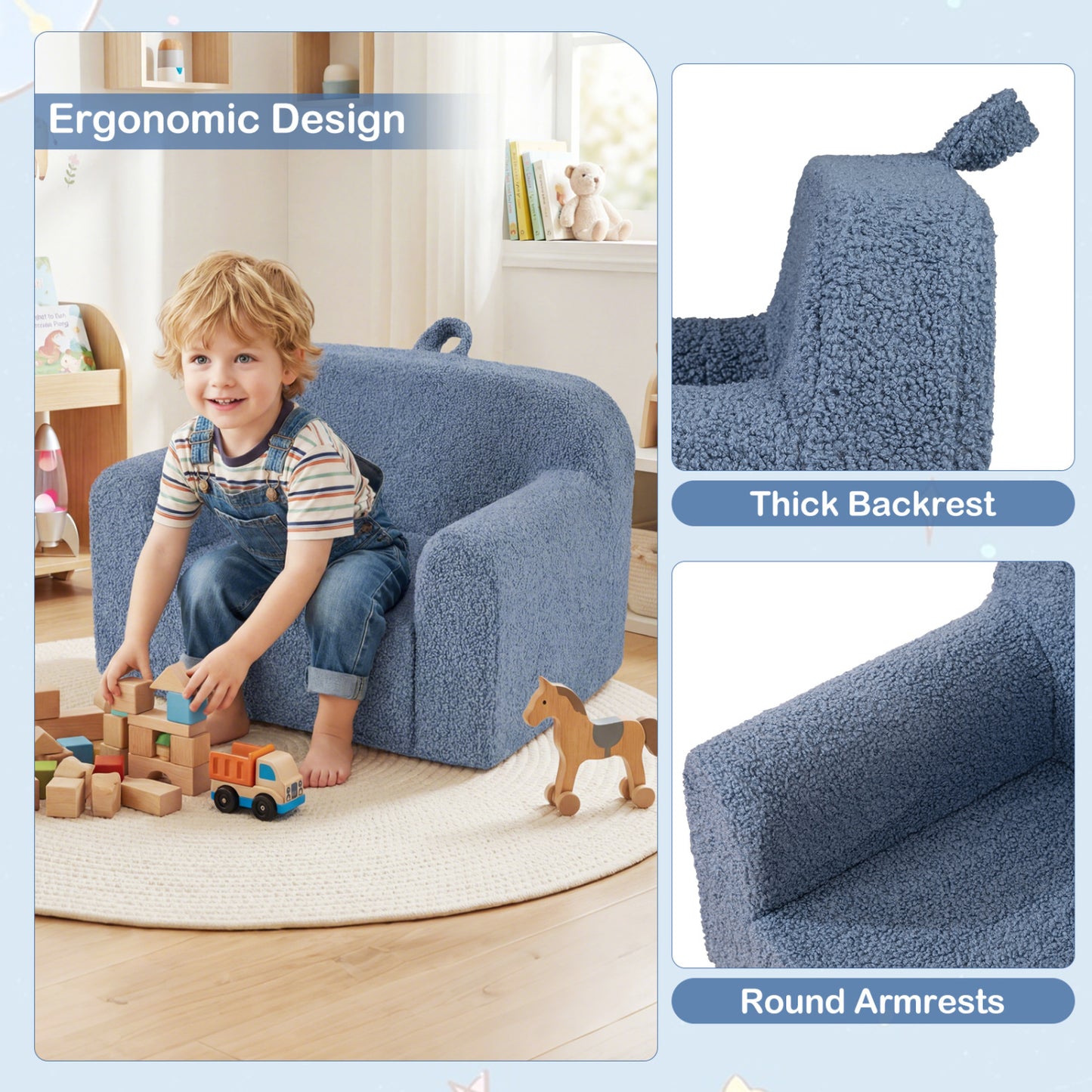 Toddler Sofa Chair with Removable Washable Cover