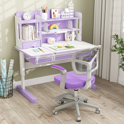 Kids Desk Chair with Adjustable Height and Footrest