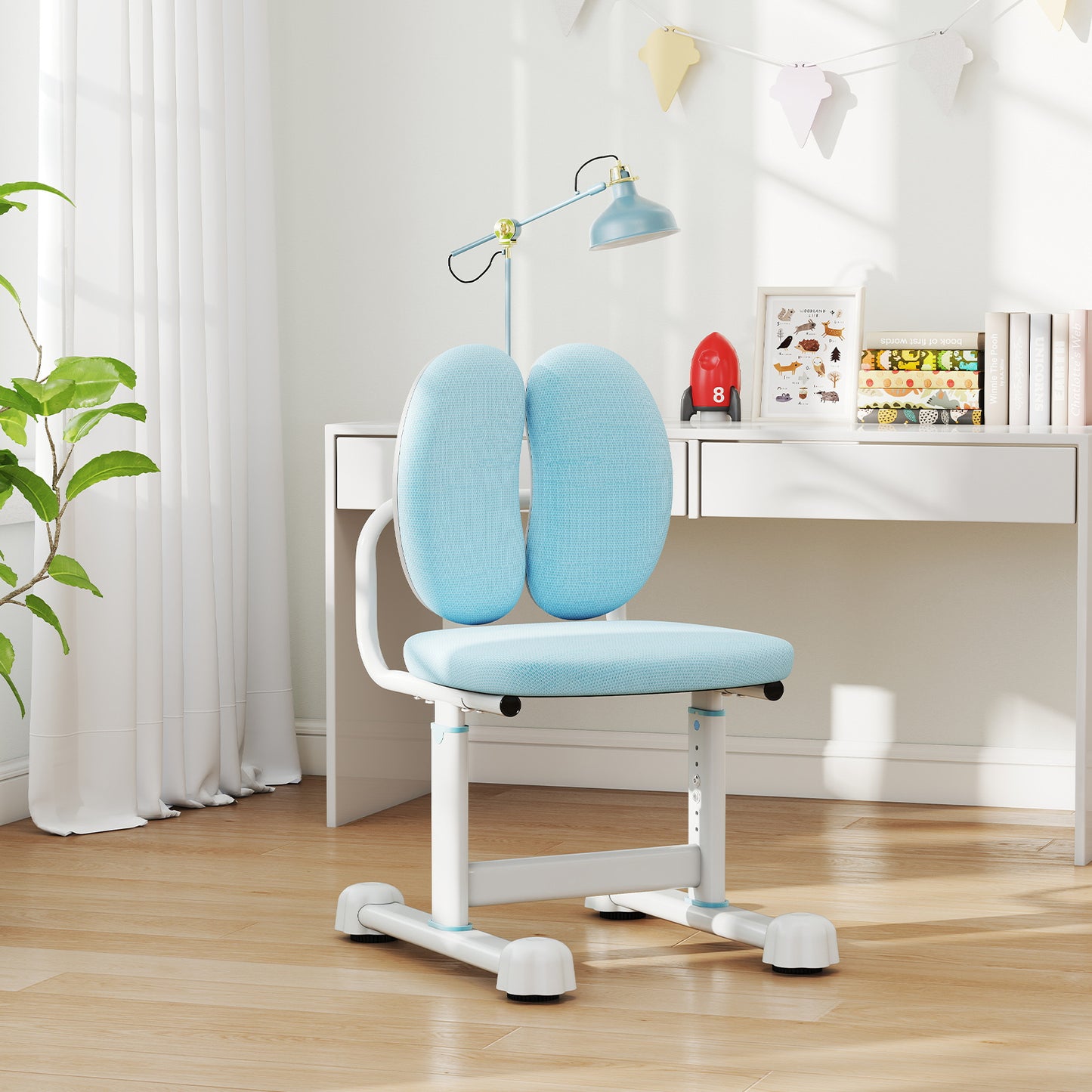 Kids Study Chair with Adjustable Height & Ergonomic Back