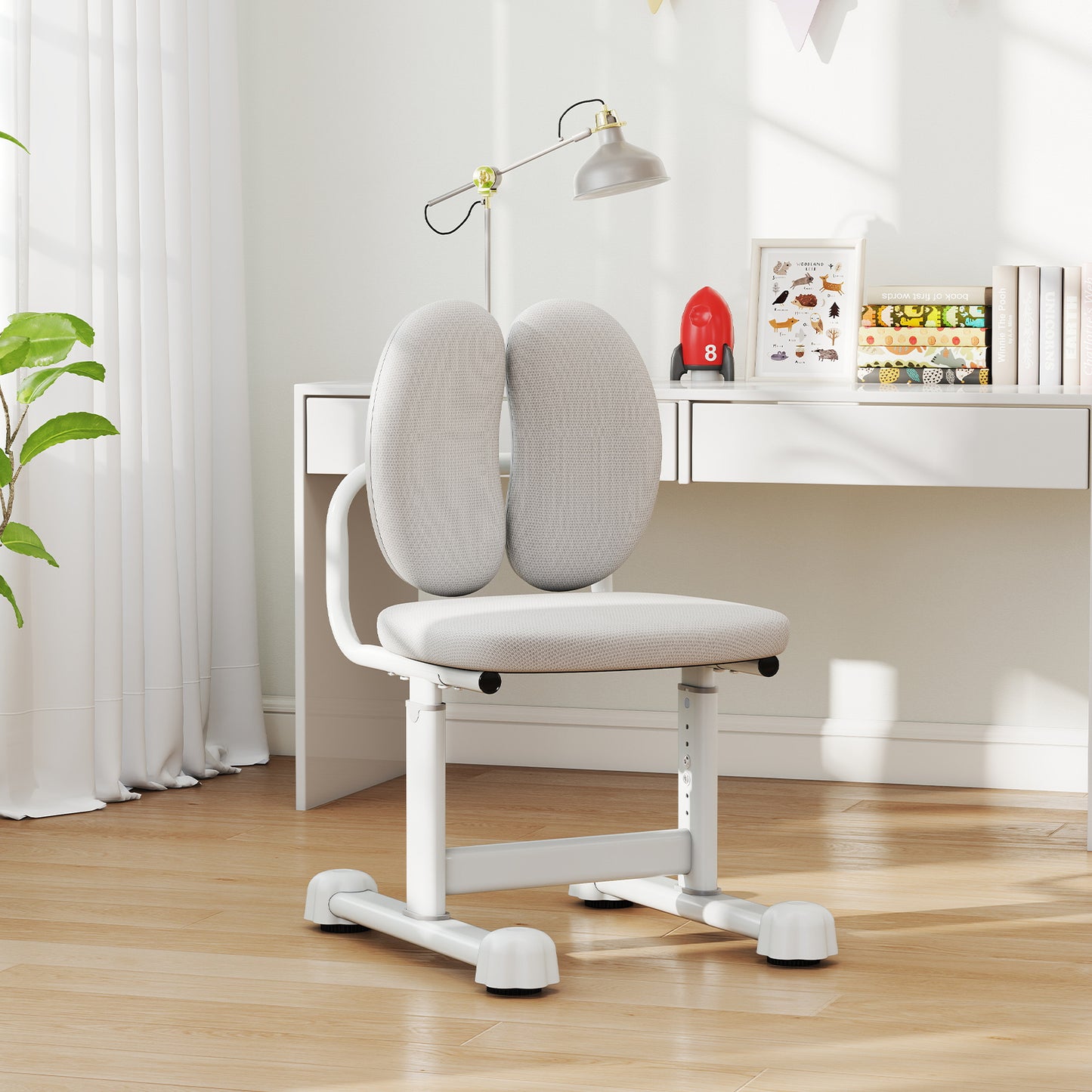 Kids Study Chair with Adjustable Height & Ergonomic Back