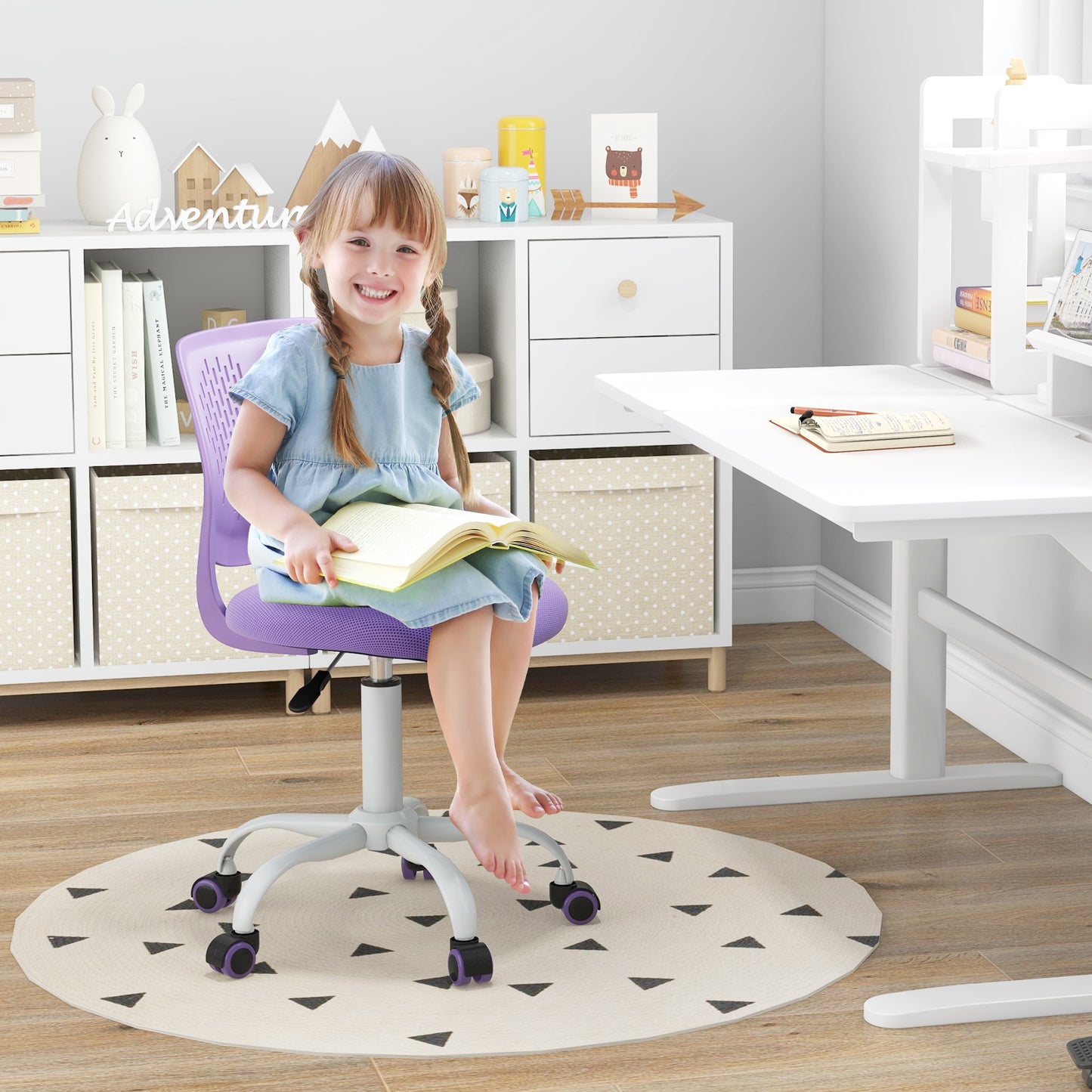 Kids Desk Chair with Adjustable Height and Mesh Back