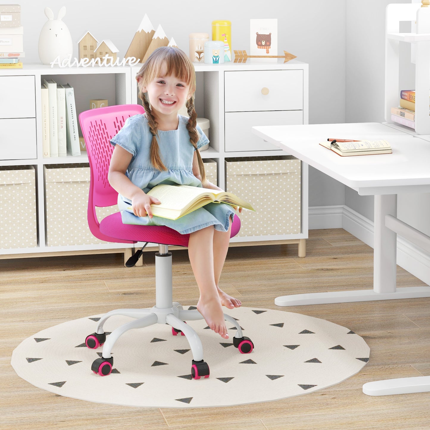 Kids Desk Chair with Adjustable Height and Mesh Back