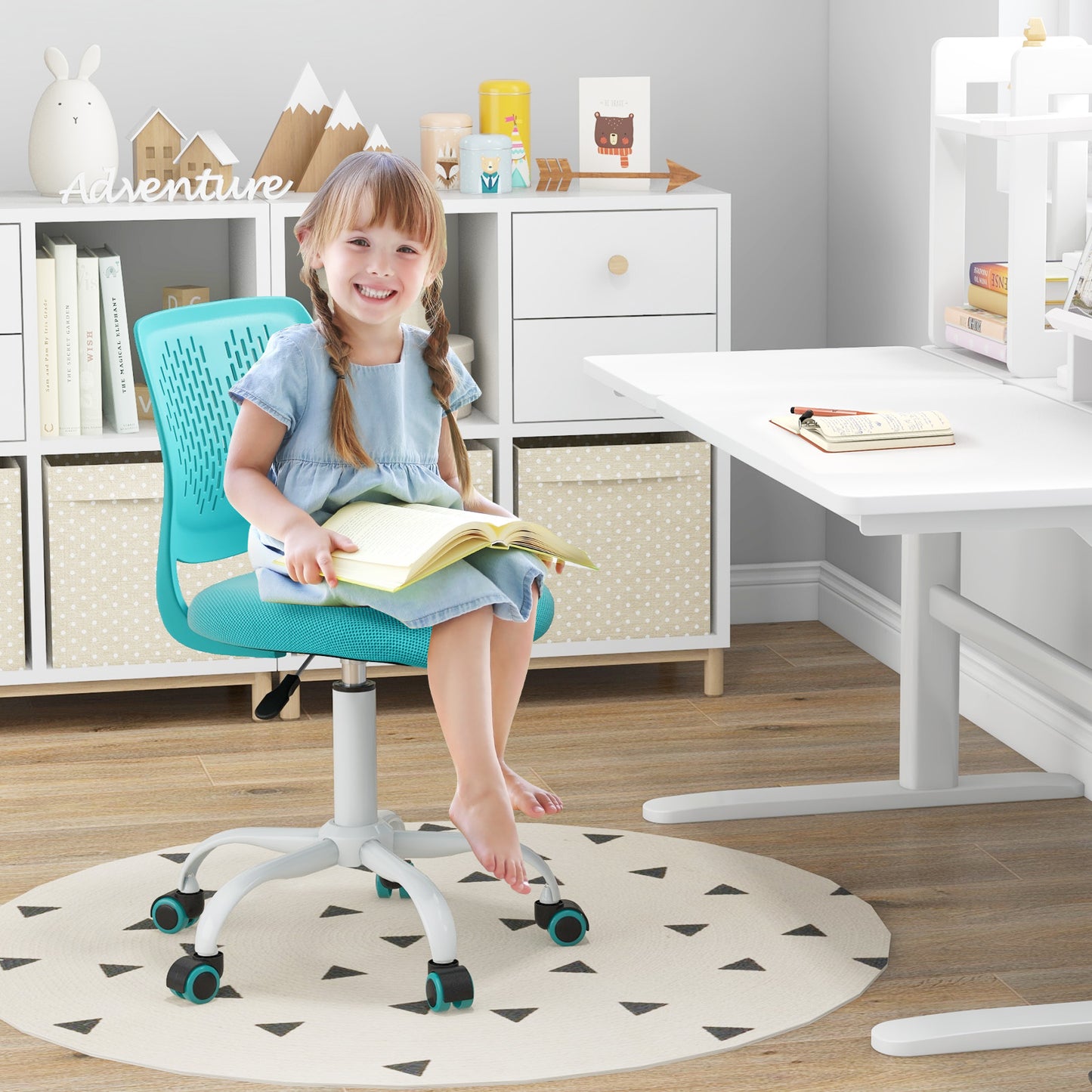 Kids Desk Chair with Adjustable Height and Mesh Back