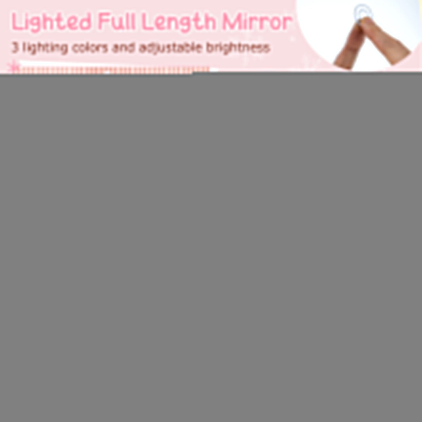 Kids Jewelry Armoire with Lighted Mirror and Storage