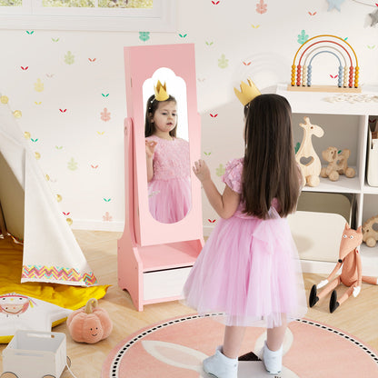 Kids Jewelry Armoire Cabinet with Mirror and Storage