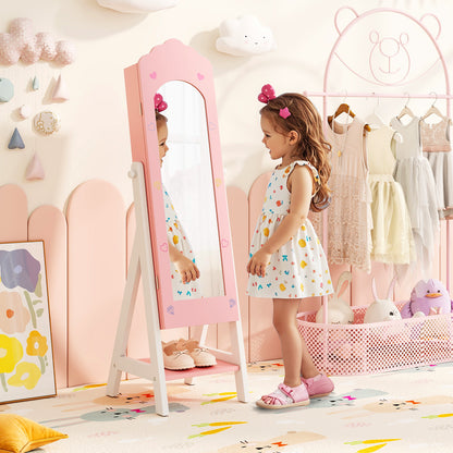 Kids Jewelry Organizer with Full Length Mirror and Drawers