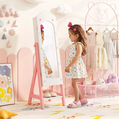 Kids Jewelry Organizer with Full Length Mirror and Drawers