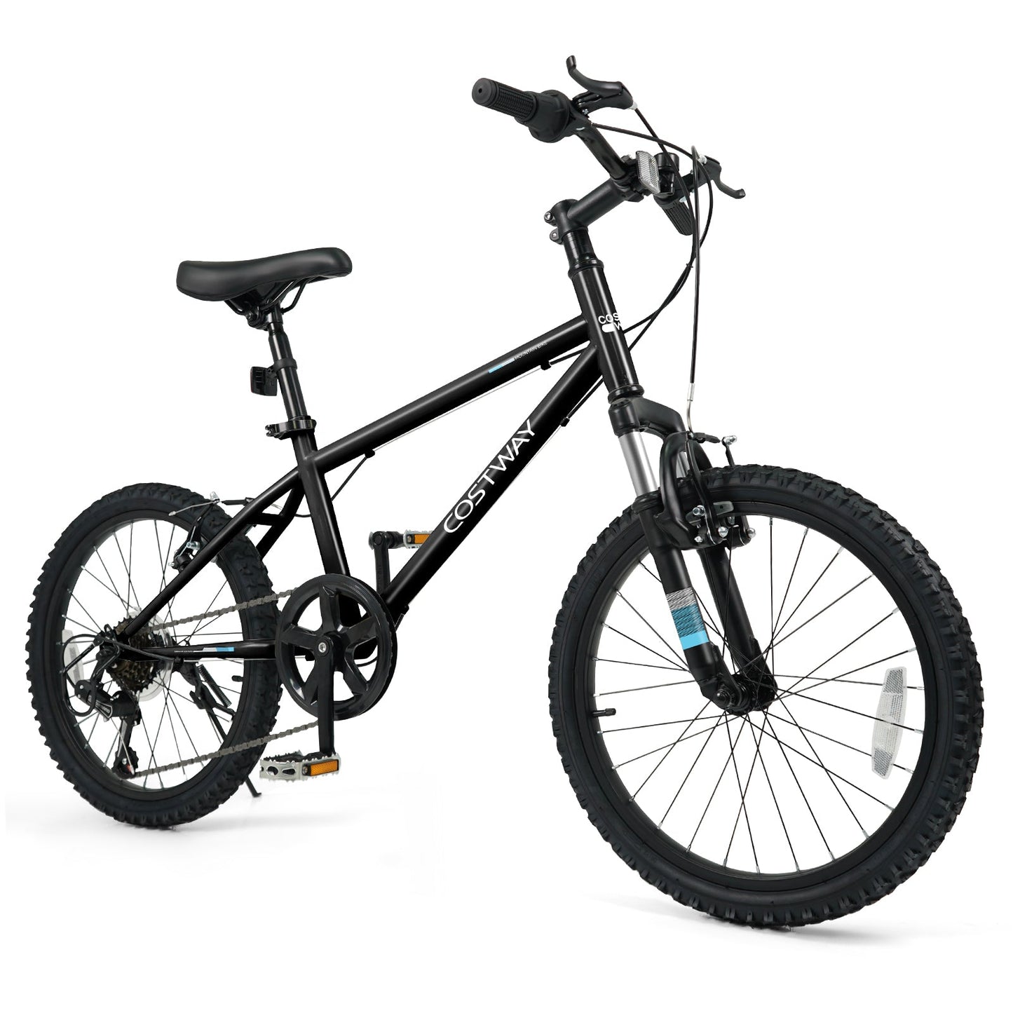 Kids Mountain Bike 20 24 Inch Child Bicycle for Boys Girls Aged 8+ Years Old Black