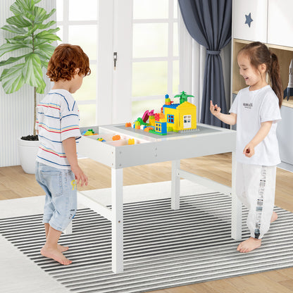Kids Activity Table with Storage and Reversible Tabletop