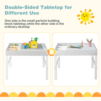 Kids Activity Table with Storage and Reversible Tabletop