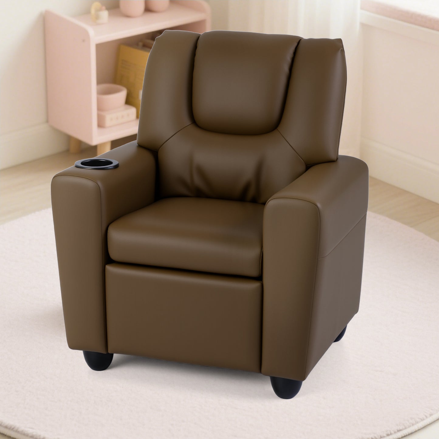 Kids Recliner Chair with Cup Holder and Footrest