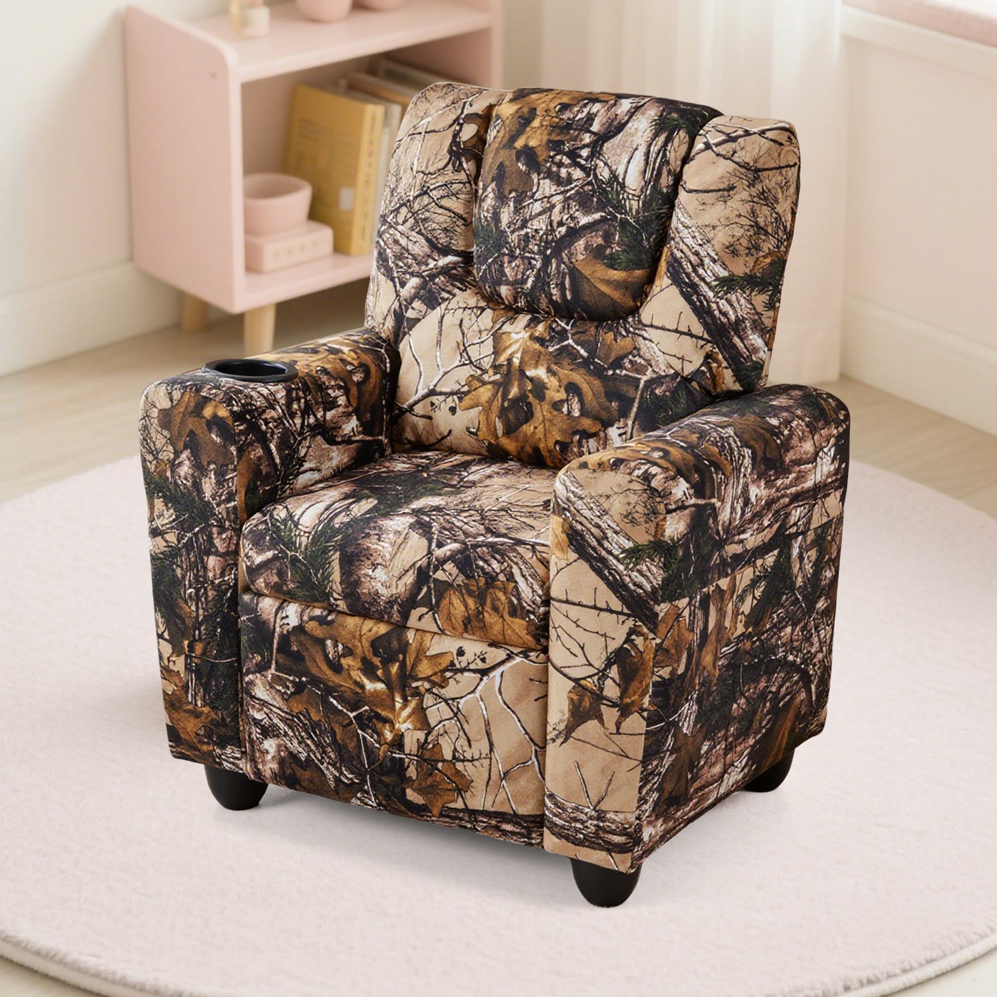 Kids Recliner Chair with Cup Holder and Footrest