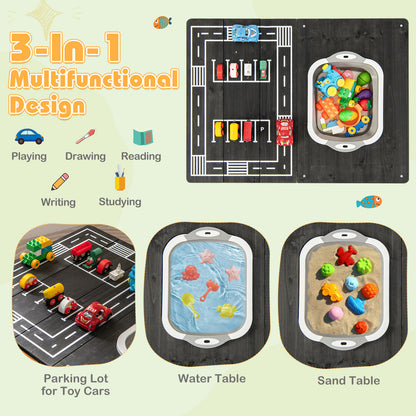 Kids Sand and Water Activity Table with Foldable Storage