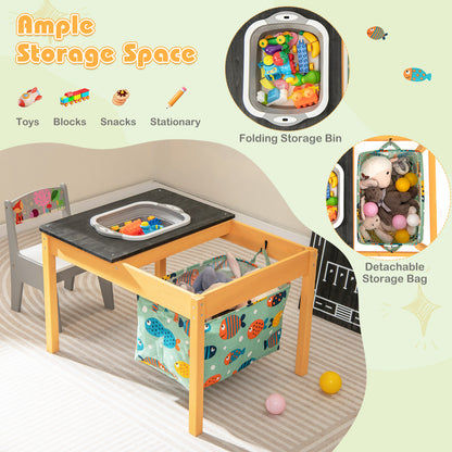 Kids Sand and Water Activity Table with Foldable Storage