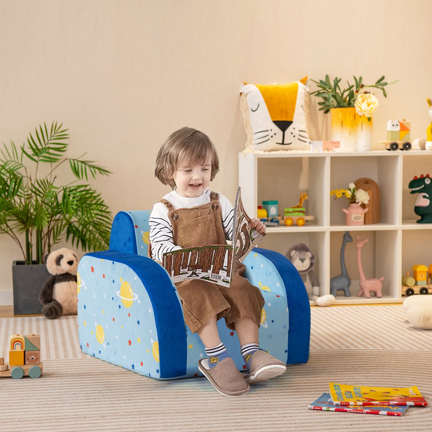 Kids Convertible Flip Sofa 3-in-1 Chair Bed Lounge
