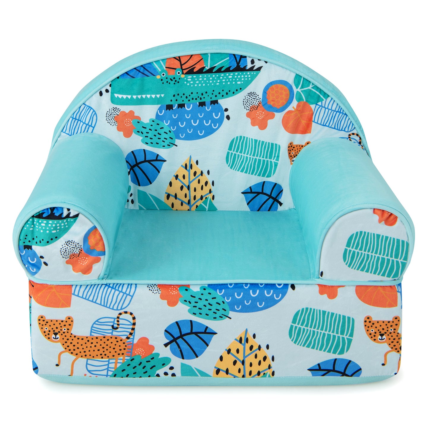 Kids Armchair with Plush Velvet Cover and Soft Sponge