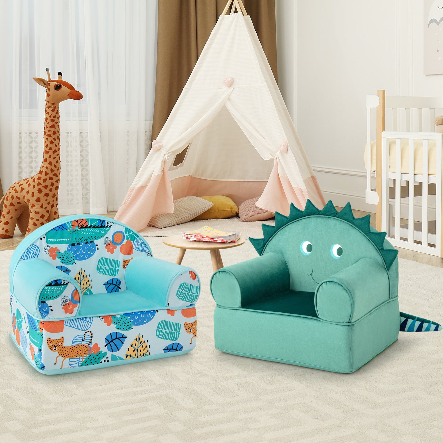 Kids Sofa Chair with Armrests and Thick Cushion