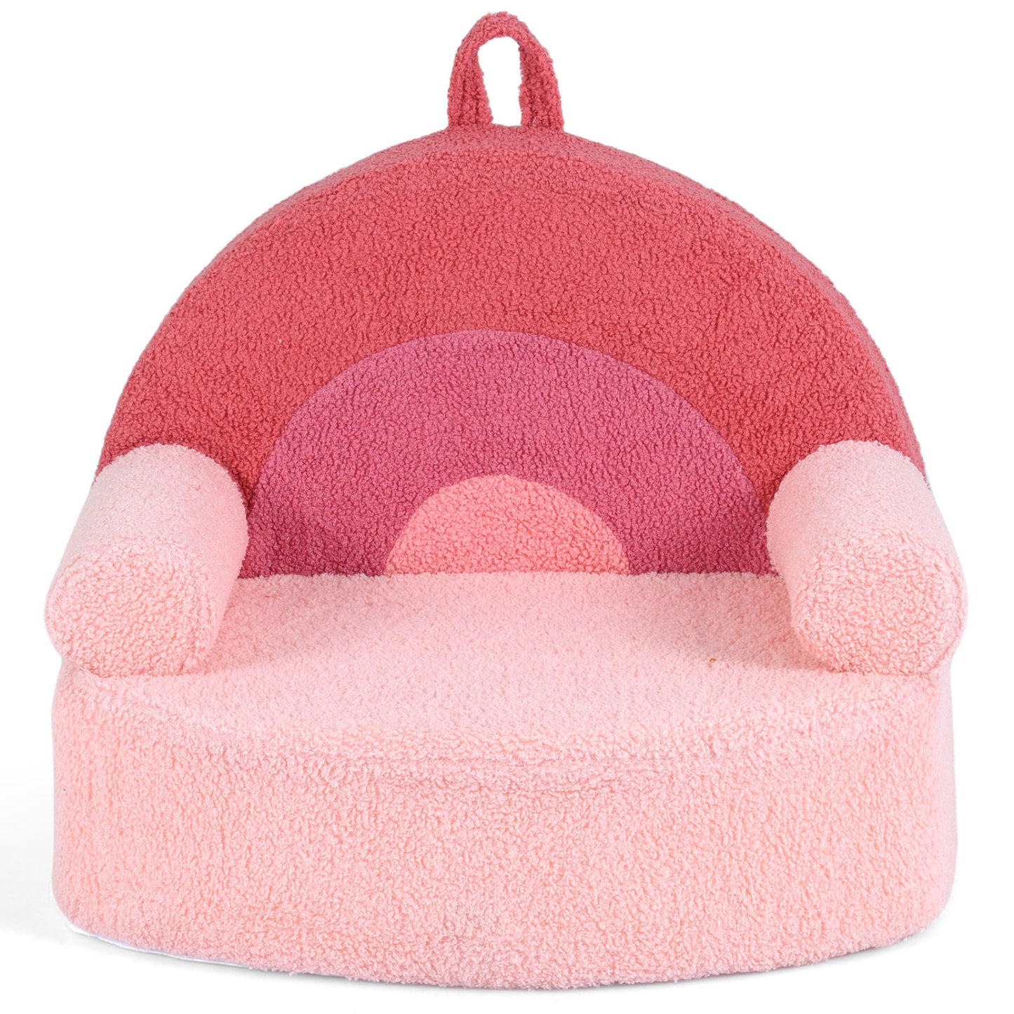Kids Foam Sofa with Soft Fleece Cover and Armrests