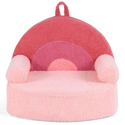 Kids Foam Sofa with Soft Fleece Cover and Armrests