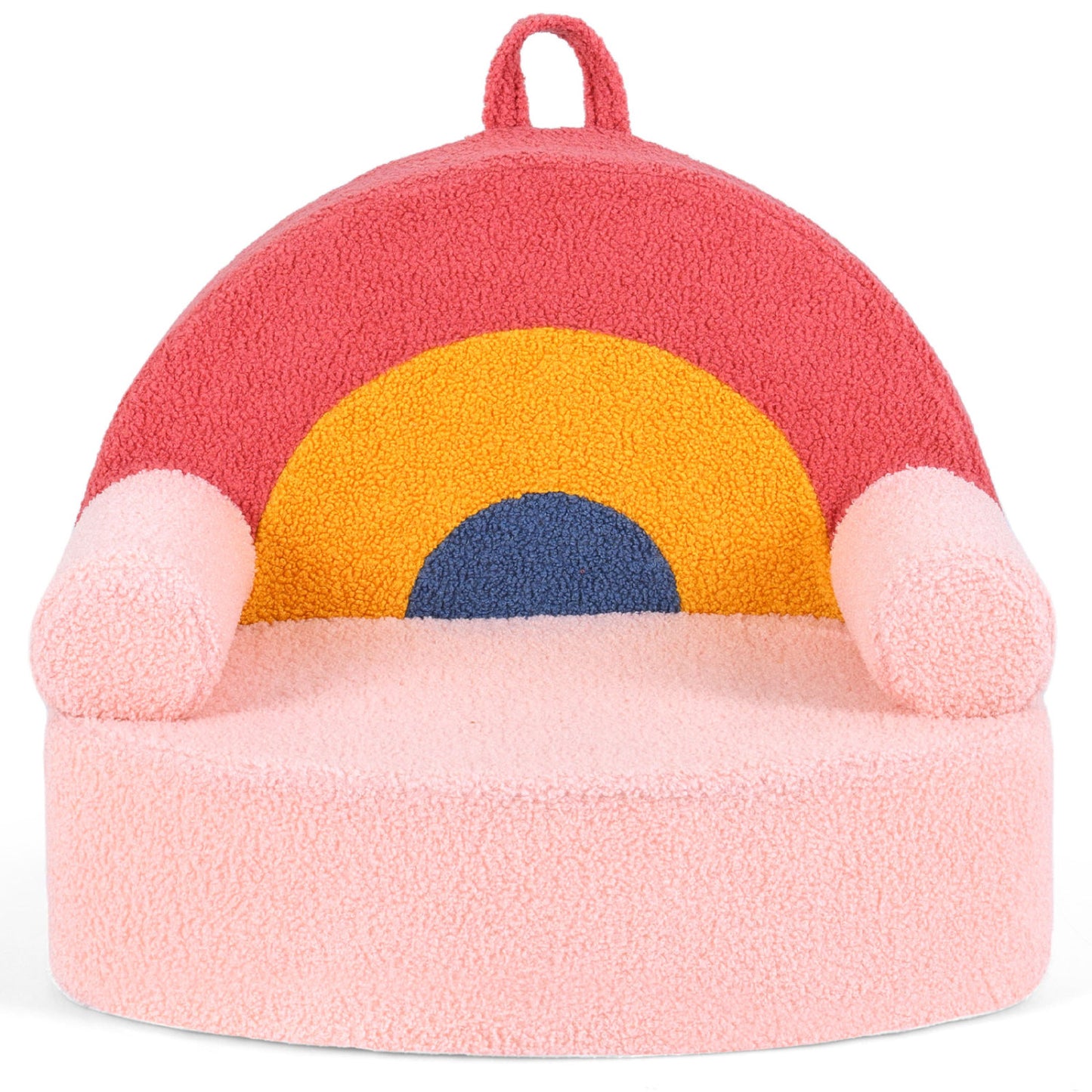 Kids Foam Sofa with Soft Fleece Cover and Armrests