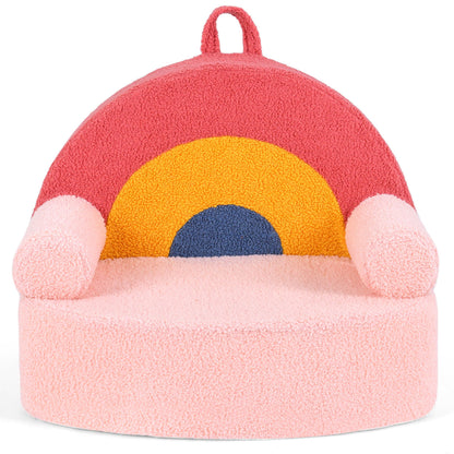 Kids Foam Sofa with Soft Fleece Cover and Armrests