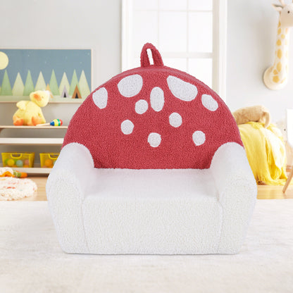 Kids Foam Sofa with Soft Fleece Cover and Armrests